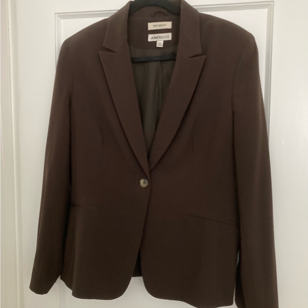 Jones&Co Suit Jacket.  Brown.  Size 16.